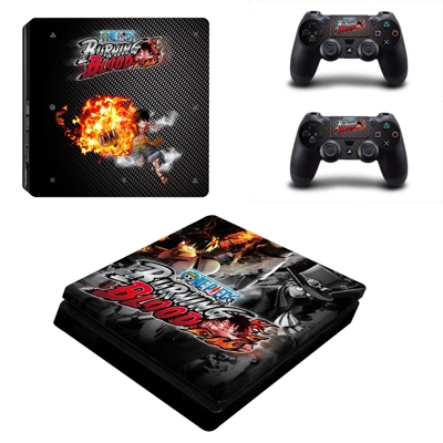 One Piece Burning Blood decal skin for PS4 Slim Console an.. One Piece Burning Blood decal skin for PS4 Slim Console an..