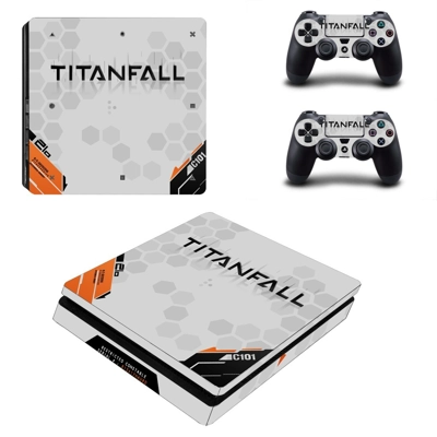 Titanfall decal skin for PS4 Slim Console and two controll.. Titanfall decal skin for PS4 Slim Console and two controll..