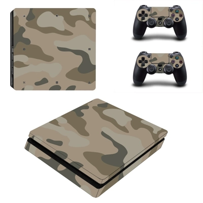 Camouflage decal skin for PS4 Slim Console and two control.. Camouflage decal skin for PS4 Slim Console and two control..