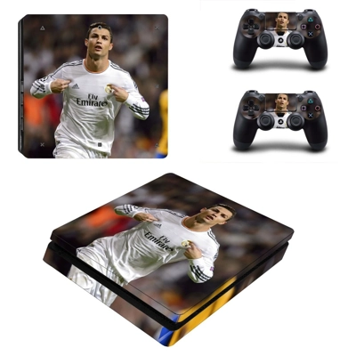 Cristiano Ronaldo decal skin for PS4 Slim Console and two controllers
