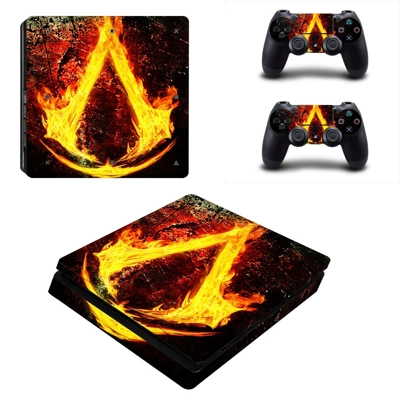 Assassin's Creed decal skin for PS4 Slim Console and two controllers
