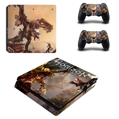 Horizon Zero Dawn decal skin for PS4 Slim Console and two controllers