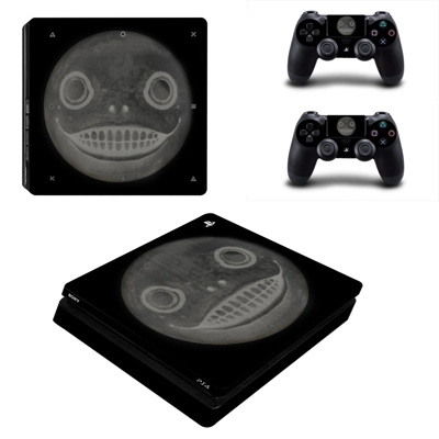 Pale moon decal skin for PS4 Slim Console and two controllers