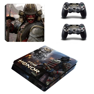 For Honor decal skin for PS4 Slim Console and two controll..