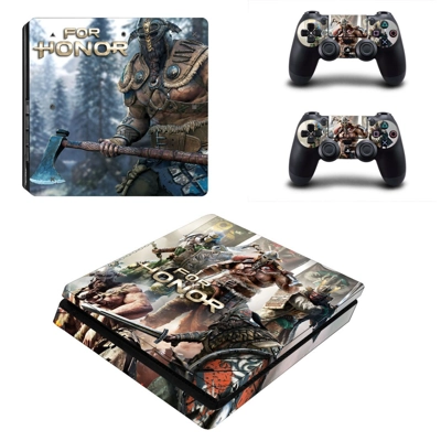 For Honor decal skin for PS4 Slim Console and two controllers