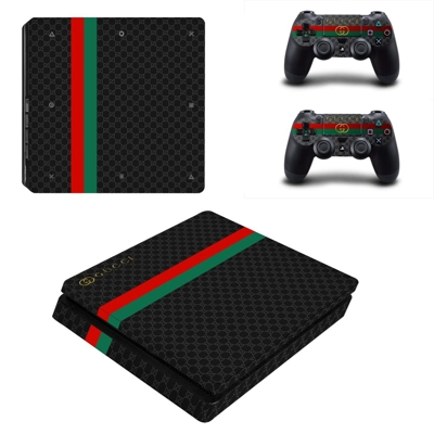 Gucci decal skin for PS4 Slim Console and two controllers