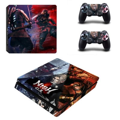 Nioh decal skin for PS4 Slim Console and two controllers Nioh decal skin for PS4 Slim Console and two controllers