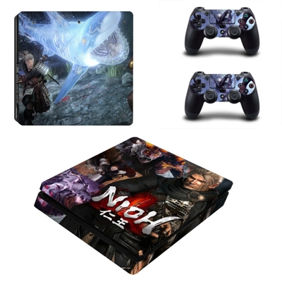 Nioh decal skin for PS4 Slim Console and two controllers