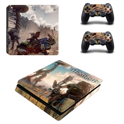 Horizon Zero Dawn decal skin for PS4 Slim Console and two controllers