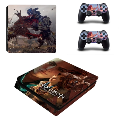 Horizon Zero Dawn decal skin for PS4 Slim Console and two ..