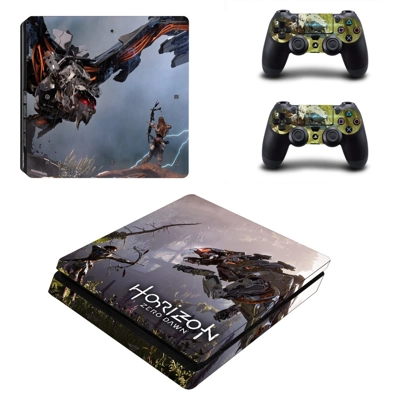 Horizon Zero Dawn decal skin for PS4 Slim Console and two controllers