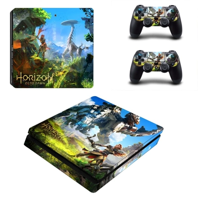 Horizon Zero Dawn decal skin for PS4 Slim Console and two controllers