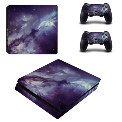 Sky clouds decal skin for PS4 Slim Console and two controllers