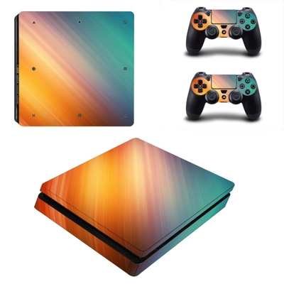Colors board decal skin for PS4 Slim Console and two controllers