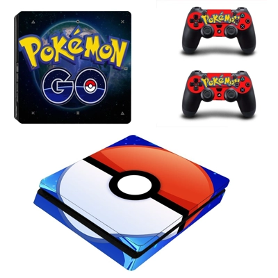 Pokemon Go decal skin for PS4 Slim Console and two control.. Pokemon Go decal skin for PS4 Slim Console and two control..