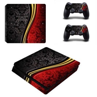 Floral clipart decal skin for PS4 Slim Console and two con..