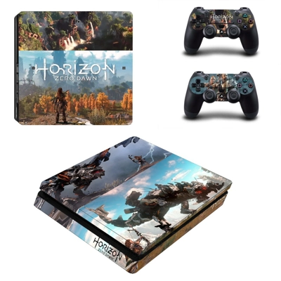 Horizon Zero Dawn decal skin for PS4 Slim Console and two .. Horizon Zero Dawn decal skin for PS4 Slim Console and two ..