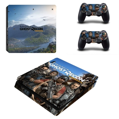 Ghost Recon decal skin for PS4 Slim Console and two contro..