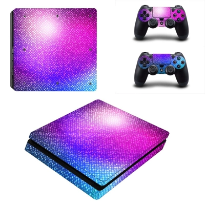 Bright stars decal skin for PS4 Slim Console and two controllers