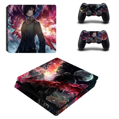 Tokyo Ghoul decal skin for PS4 Slim Console and two controllers
