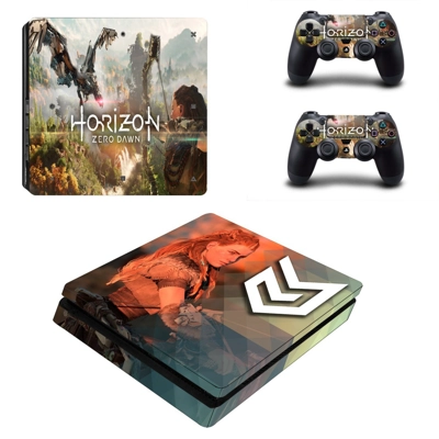 Horizon Zero Dawn decal skin for PS4 Slim Console and two .. Horizon Zero Dawn decal skin for PS4 Slim Console and two ..