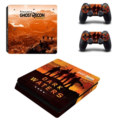 Ghost Recon decal skin for PS4 Slim Console and two contro..