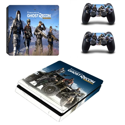 Ghost Recon decal skin for PS4 Slim Console and two contro..