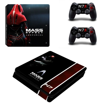 Mass Effect decal skin for PS4 Slim Console and two contro.. Mass Effect decal skin for PS4 Slim Console and two contro..