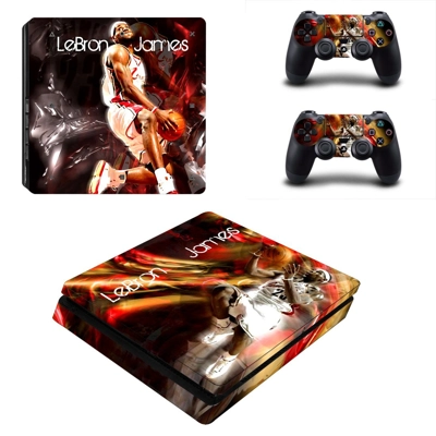 Lebron James decal skin for PS4 Slim Console and two controllers