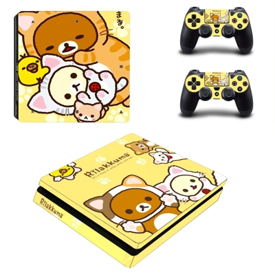 Rilakkuma decal skin for PS4 Slim Console and two controllers
