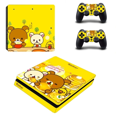 Rilakkuma decal skin for PS4 Slim Console and two controllers