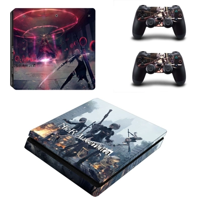 Nier Automata decal skin for PS4 Slim Console and two cont.. Nier Automata decal skin for PS4 Slim Console and two cont..