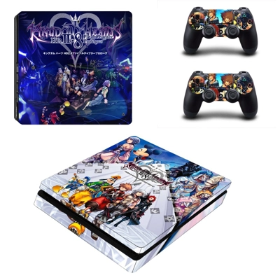 Kingdom hearts decal skin for PS4 Slim Console and two controllers