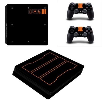 Classic game decal skin for PS4 Slim Console and two controllers