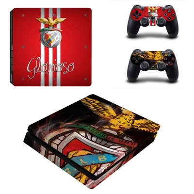 Benfica hd decal skin for PS4 Slim Console and two controllers