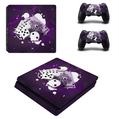 Card n ludo decal skin for PS4 Slim Console and two contro..