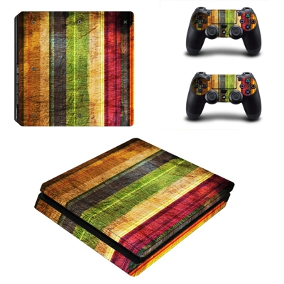 Blurry Board decal skin for PS4 Slim Console and two contr..