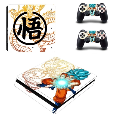 Dragon ball super decal skin for PS4 Slim Console and two ..