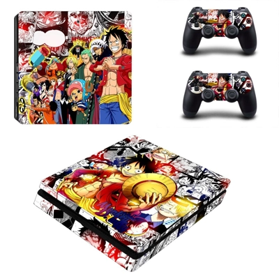 One Piece decal skin for PS4 Slim Console and two controllers