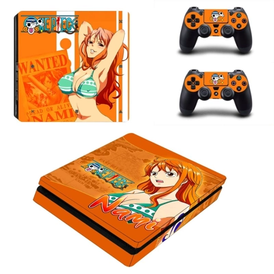 One Piece decal skin for PS4 Slim Console and two controllers