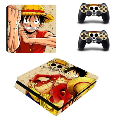 One Piece decal skin for PS4 Slim Console and two controllers