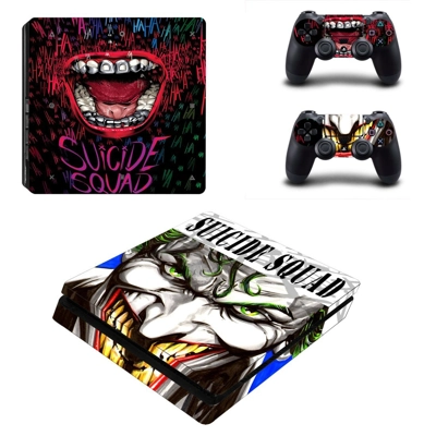Suicide squad decal skin for PS4 Slim Console and two controllers