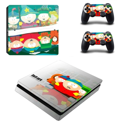 South park decal skin for PS4 Slim Console and two controllers