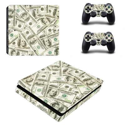 Dolars wallpaper decal skin for PS4 Slim Console and two c..