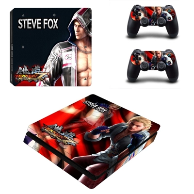 Tekken 7 decal skin for PS4 Slim Console and two controllers