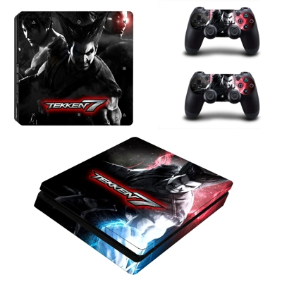 Tekken 7 decal skin for PS4 Slim Console and two controllers