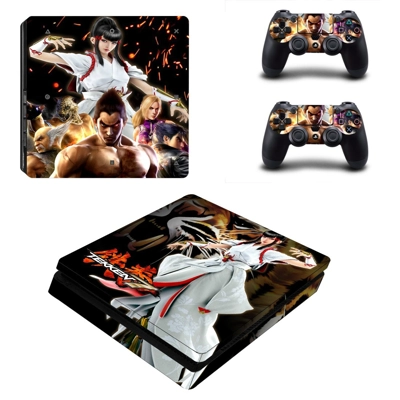 Tekken 7 decal skin for PS4 Slim Console and two controllers Tekken 7 decal skin for PS4 Slim Console and two controllers