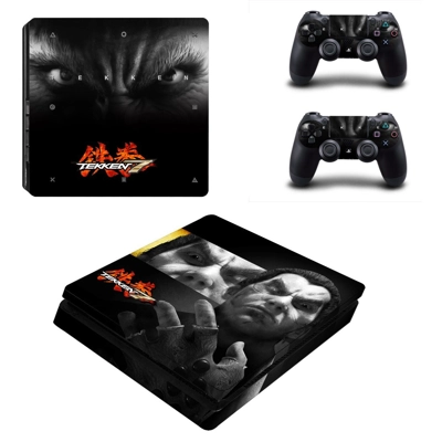 Tekken 7 decal skin for PS4 Slim Console and two controllers