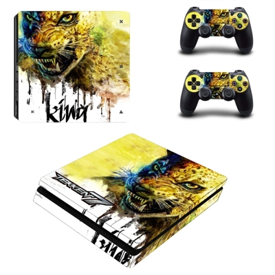 Tekken 7 decal skin for PS4 Slim Console and two controllers