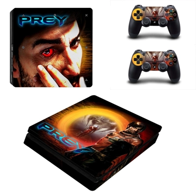 Prey decal skin for PS4 Slim Console and two controllers Prey decal skin for PS4 Slim Console and two controllers